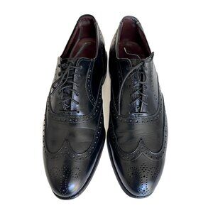 Allen Edmonds Mens Shoes Black Leather McAllister Wing Tip Oxford Shoes Sz 8.5 D